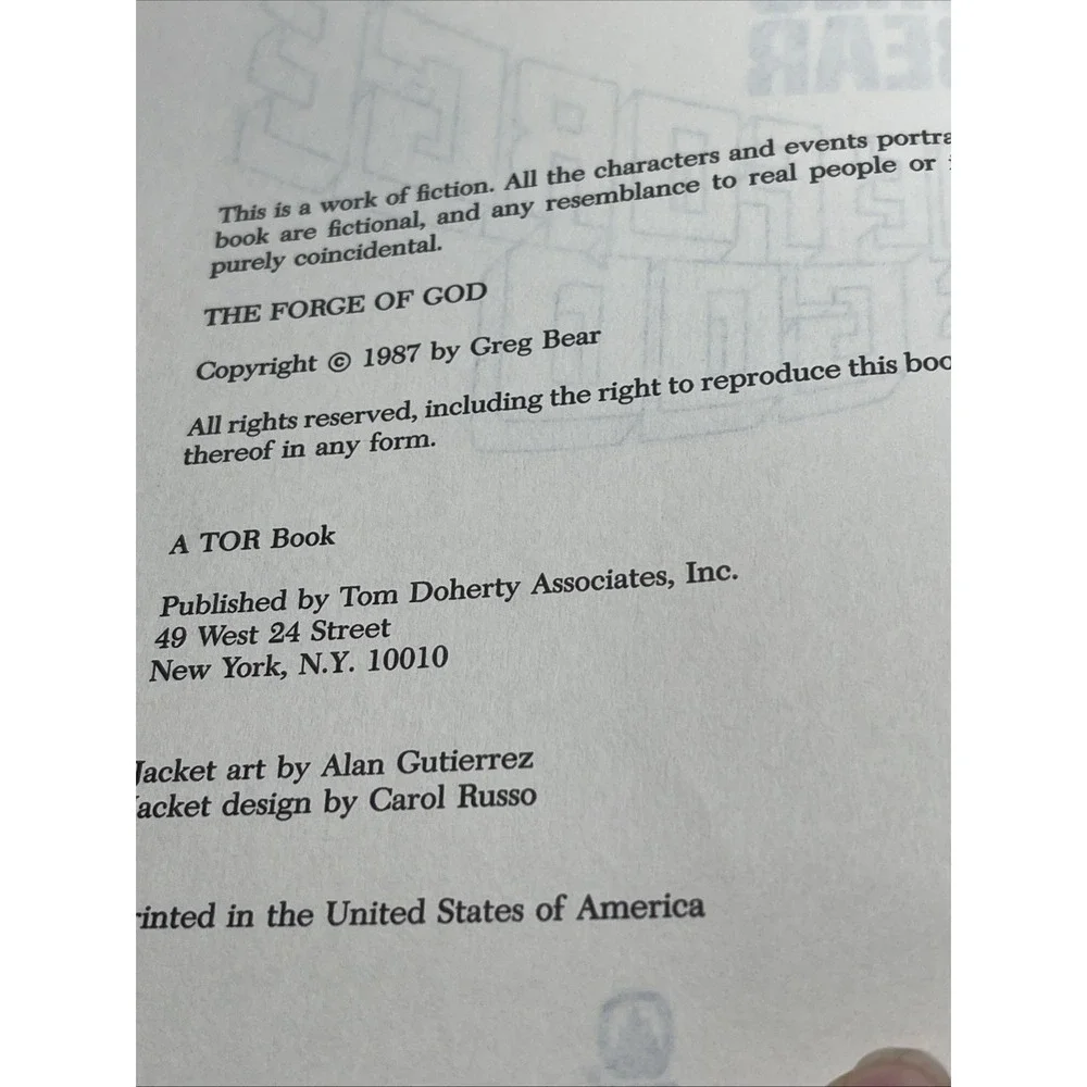 Forge of God & Anvil of Stars Greg Bear Complete 1st Edition Hardcover‎ Set